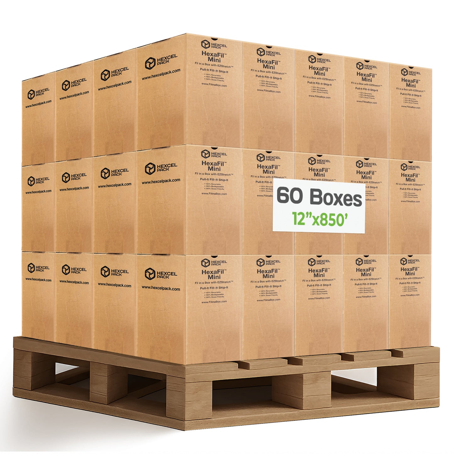 HexcelPack demonstration of honeycomb kraft paper securely wrapping fragile glass items using eco-friendly packaging material