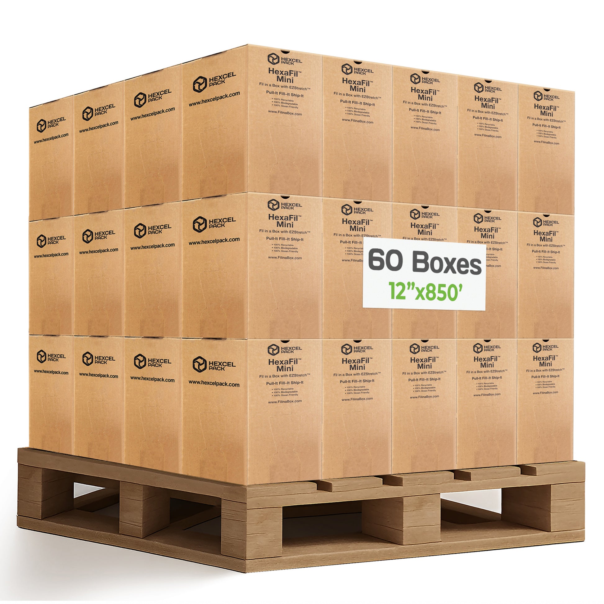 HexcelPack demonstration of honeycomb kraft paper securely wrapping fragile glass items using eco-friendly packaging material