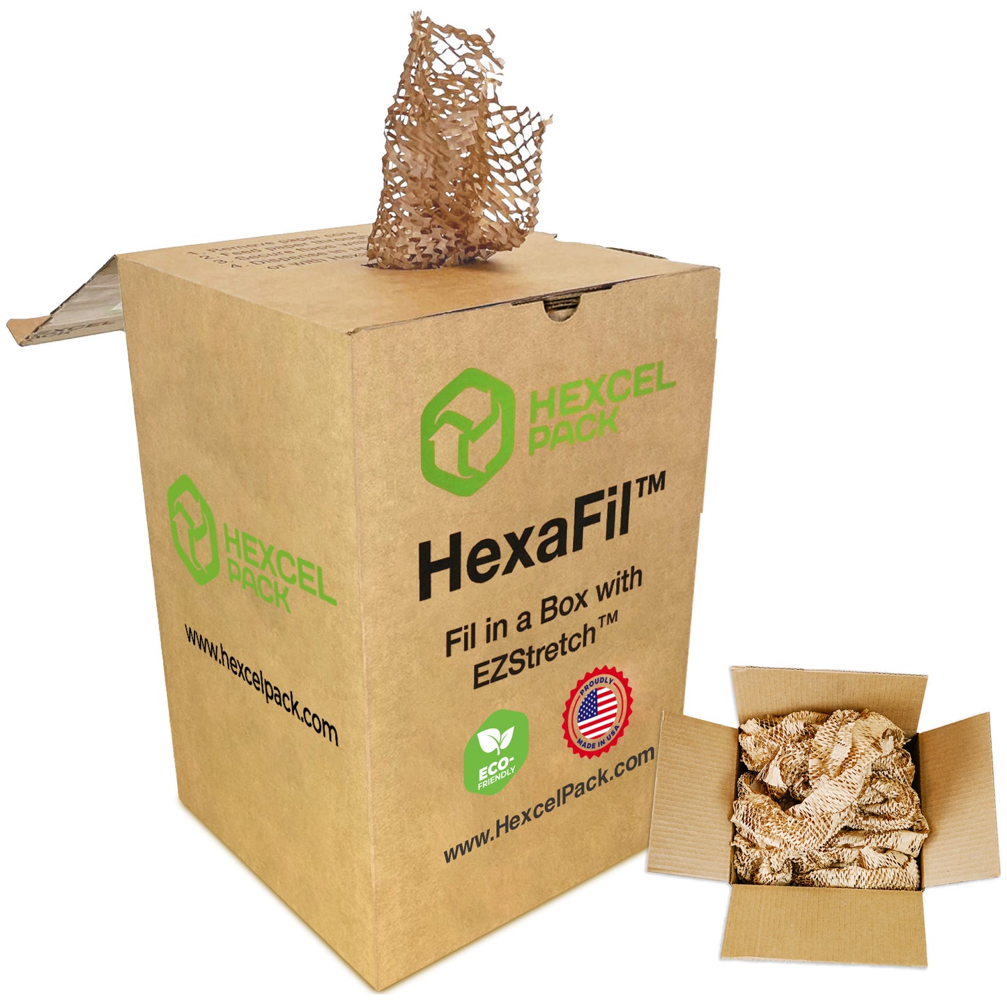 HexcelPack honeycomb kraft paper roll, 12 inches by 1700 feet, eco-friendly packaging filler for shipping