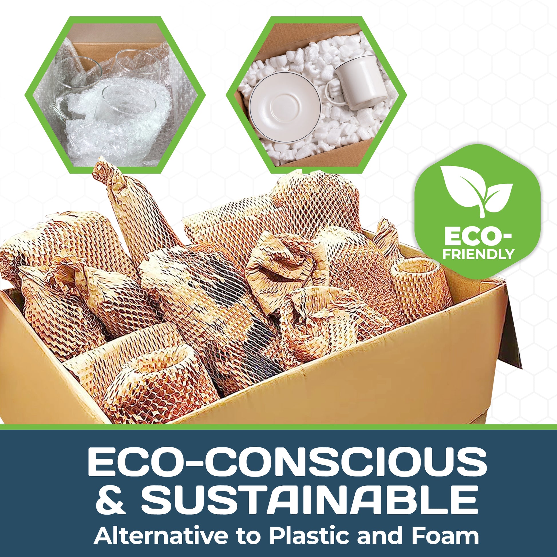 HexcelPack HexcelWrap Regular pallet with 3 paper roll sizes, ideal for flexible protective packaging