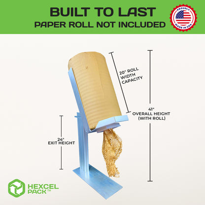 HexcelPack vertical dispenser 20 inch roll width 24 inch exit height 41 inch tall