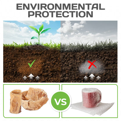 HexaFil HFi20 biodegradable wrap vs plastic bubble wrap eco-friendly comparison