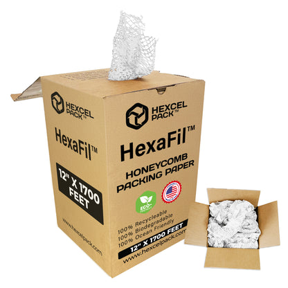 HexcelPack HexaFil HF300 Regular dispenser with kraft paper roll, ideal for eco-friendly high-volume packaging setups