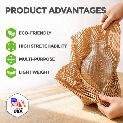 HexcelPack HexcelWrap Mini Honeycomb Packing Paper - Natural, 12" x 300'