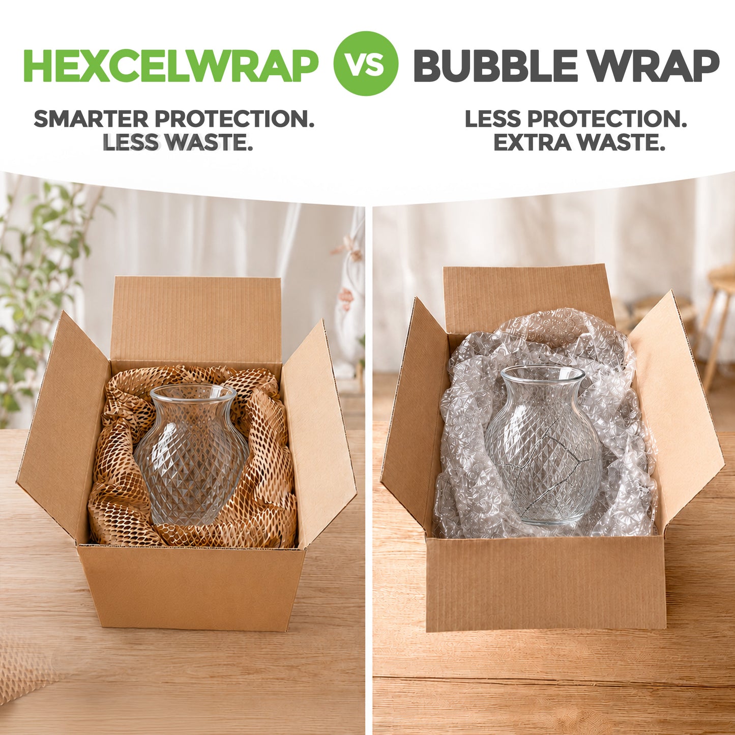 HexcelPack HexcelWrap Mini Honeycomb Packing Paper - Natural, 12" x 300'