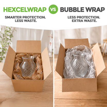 HexcelPack HexcelWrap Mini Honeycomb Packing Paper - Natural, 12" x 300'