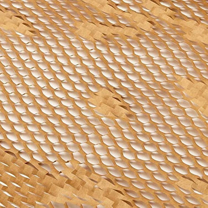 HexcelPack HexcelWrap Mini - Honeycomb Packing Paper, Eco-Friendly, Sustainable Paper Bubble Wrap for Shipping & Moving, Cushioned Packing Material in Dispenser - Natural, Pallet of 28, 12" x 1400' - Natural HoneyComb,12" x 1400 Feet - With Dispenser Box - Pallet