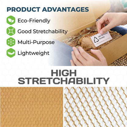 HexcelPack honeycomb packaging paper used for wrapping glass, ideal eco-friendly packing solution for fragile items